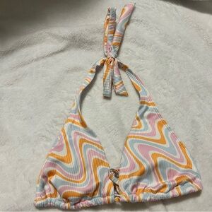 Hollister swirl pattern bikini top